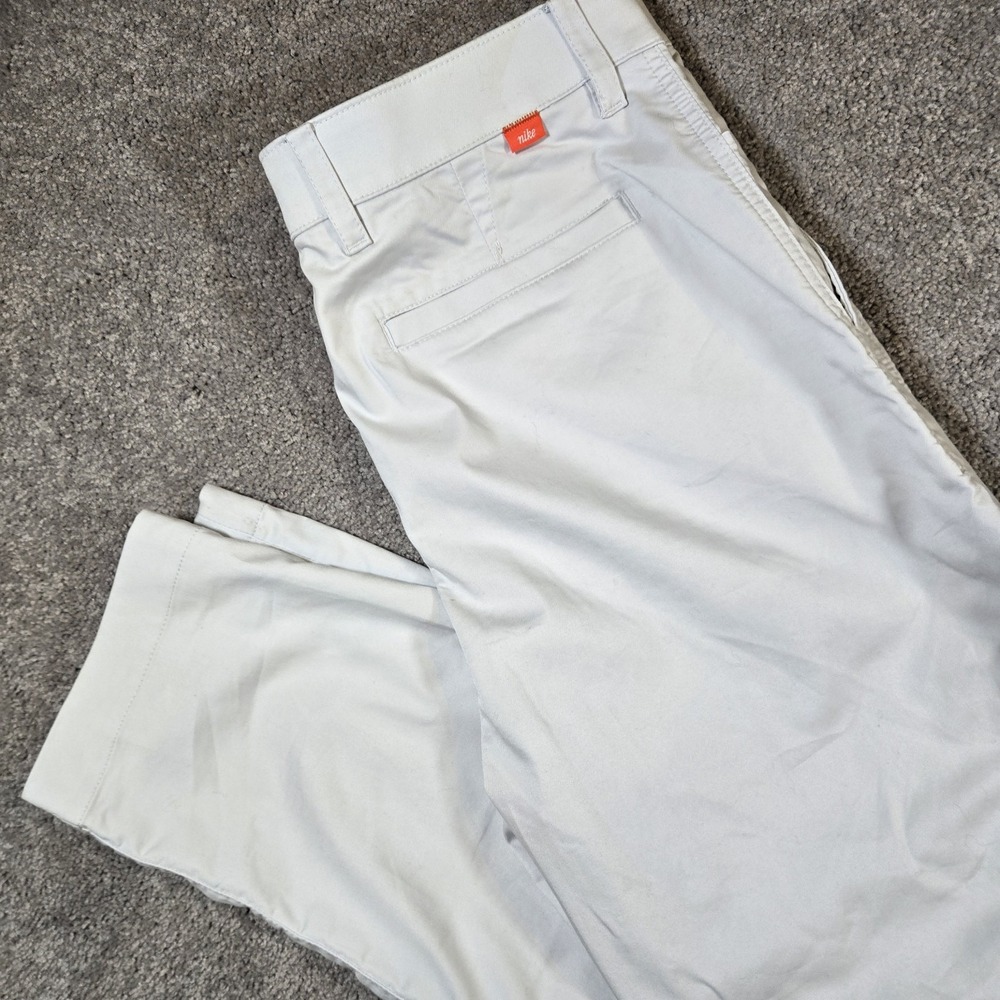 Nike Dri-FIT UV Pants Mens 34x30 Light Gray Golf Chino Stretch Pockets